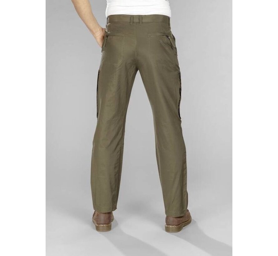 Westfalia Pantalon homme avec poche arrière zippée vert olive taille 26 (court)