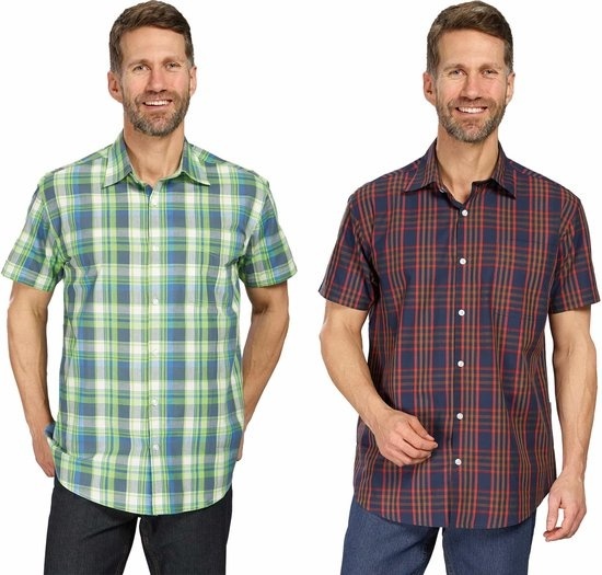 Chemise de garde-côte, demi-manche, couleur bleu à carreaux, taille 43/44