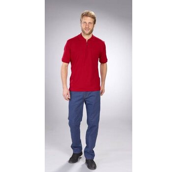 Merkloos Polo Westfalia zippé bleu marine taille L