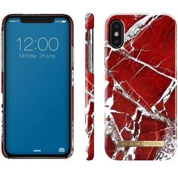 iDeal of Sweden iDeal of Sweden Fashion Case Apple iPhone X / XS Scarlet Red Marble