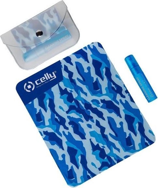 Kit de nettoyage pour écran tactile, 5 ml, bleu - plastique - Celly