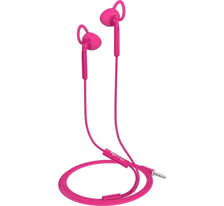 Ecouteurs stéréo UP400 Active Sport, rose - plastique - Celly