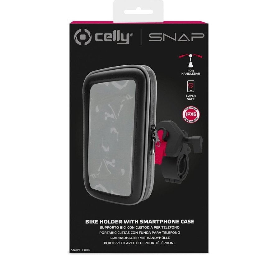 Support de téléphone Celly Snap uni avec étui de téléphone