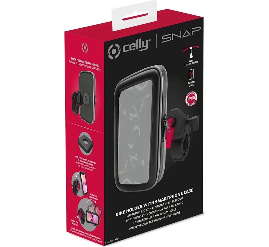 Support de téléphone Celly Snap uni avec étui de téléphone