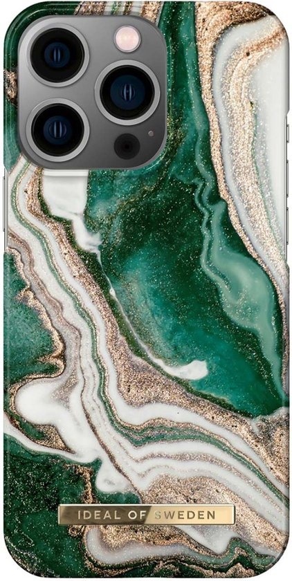 iDeal of Sweden Coque arrière Fashion pour iPhone 13 Pro - Marbre Jade Doré