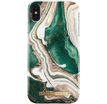 iDeal of Sweden iDeal Of Sweden Coque arrière Golden Jade Marble iPhone XS Max