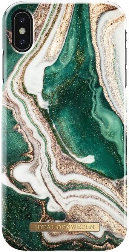 iDeal Of Sweden Coque arrière Golden Jade Marble iPhone XS Max