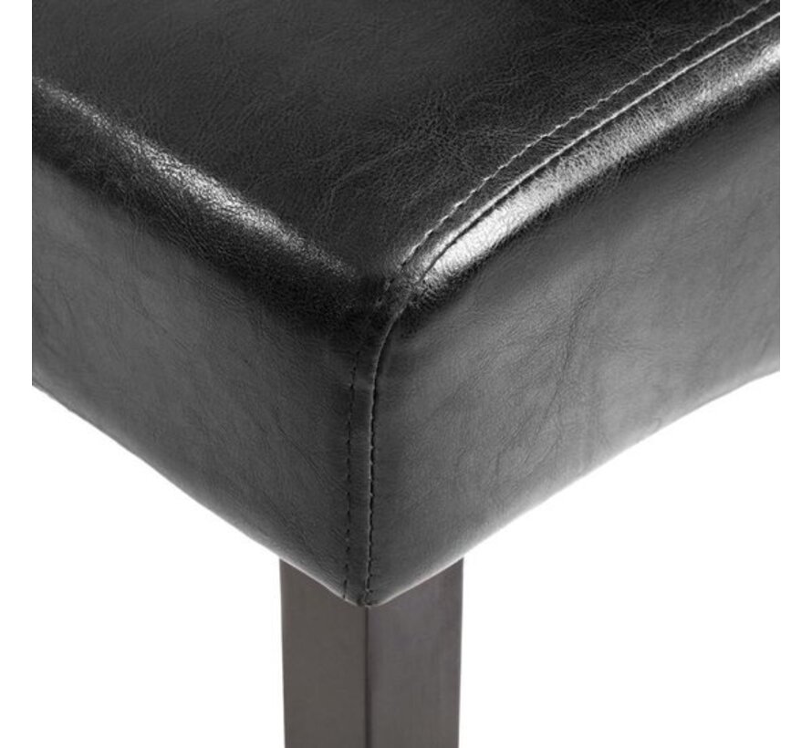 Tectake - Chaise de salle à manger - ergonomique - noire - 400554
