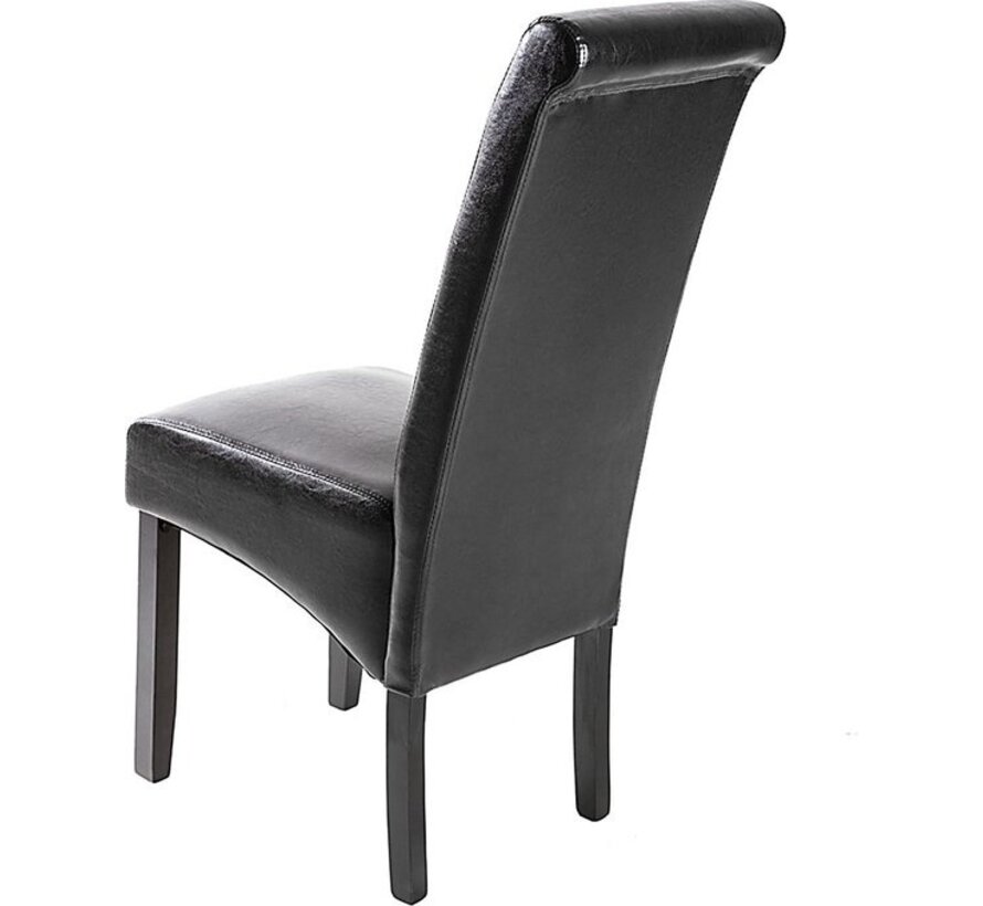 Tectake - Chaise de salle à manger - ergonomique - noire - 400554