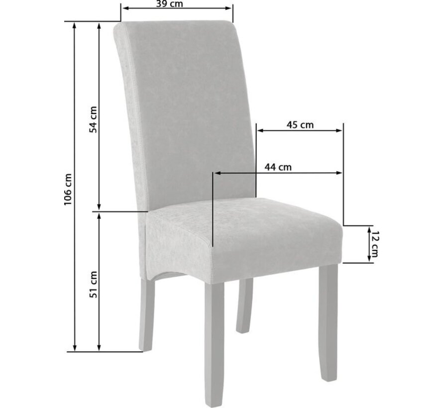 Tectake - Chaise de salle à manger - ergonomique - noire - 400554