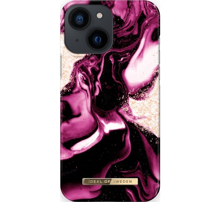 iDeal of Sweden Coque arrière pour iPhone 13 Mini - Coque Fashion - Golden Ruby Marble