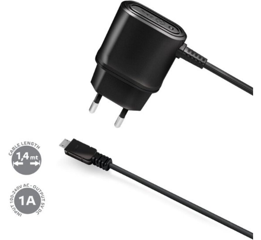 Celly Chargeur de voyage Micro-USB 1A - Noir