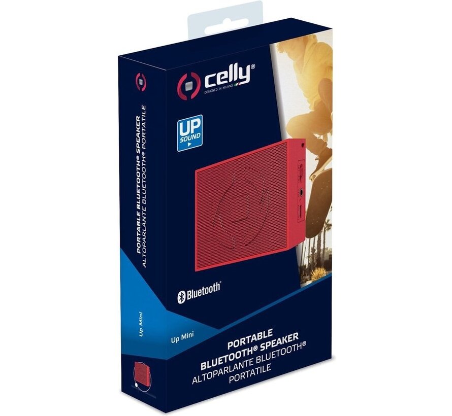 Enceinte Bluetooth Up Mini, Rouge - Celly