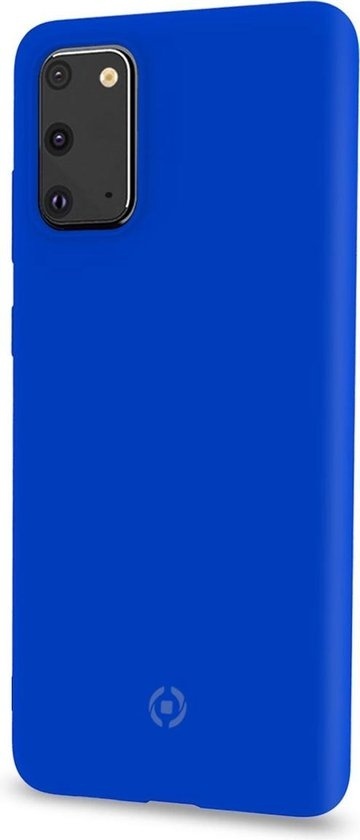 Etui Celly Feeling Samsung S20 - Extérieur en silicone et intérieur anti-rayures - Bleu