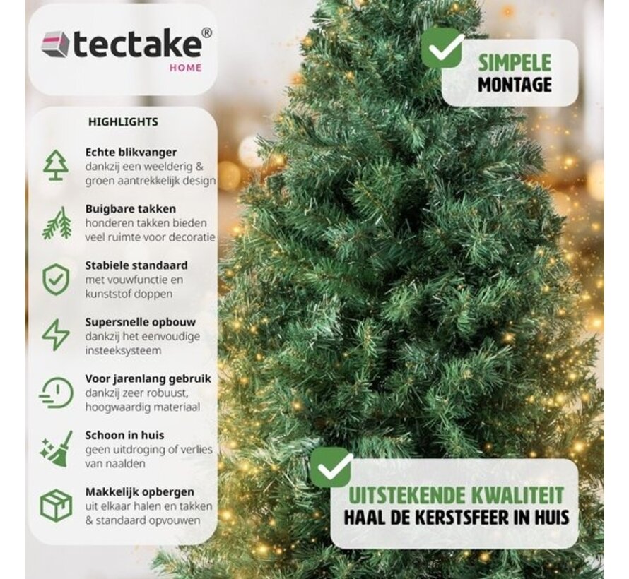 Tectake - Arbre de Noël artificiel - 180 cm - avec support - Arbre de Noël - Pin - 533 points - 402820