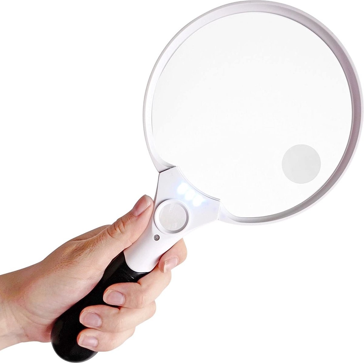 Safe Age® Loupe avec éclairage - 3 x LED - 2x 4x 25x - Loupe de lecture pour personnes âgées - Loupe avec éclairage LED - Loupe pour adultes