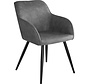 Tectake - Chaise Marilyn tissu gris/noir SKU : 403666