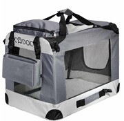 Cadoca Cadoca Boîte de transport pour chiens XXL 92 x 64 x 64cm gris