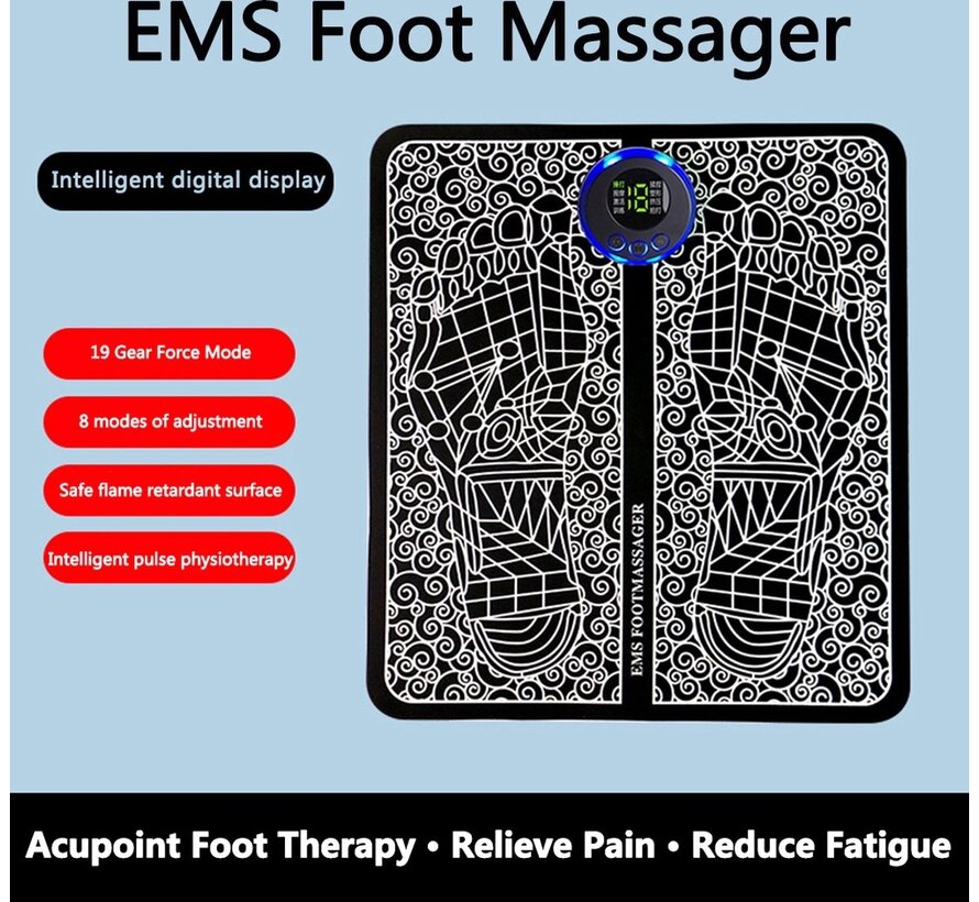 Appareil Massage des pieds PuroTech - Circulation sanguine - Soulagement des Douleurs Musculaires - Sans fil - - Acupression