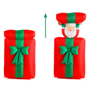 Monzana Père Noël Deuba en cadeau gonflable - figurine de Noël - décoration de Noël