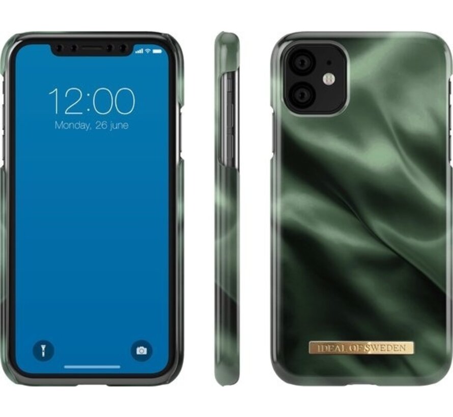 iDeal of Sweden Fashion Case Emerald Satin iPhone 11/XR