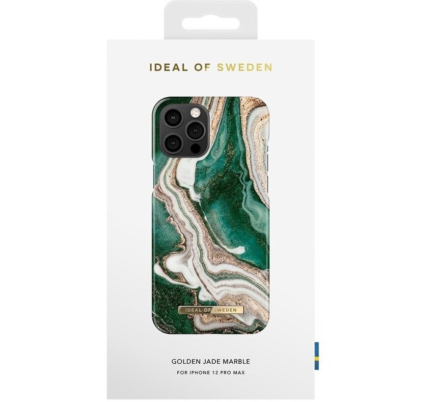iDeal of Sweden Coque arrière pour iPhone 12 Pro Max - Marbre Jade Doré