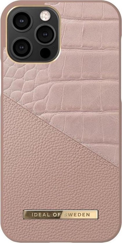 iDeal of Sweden iPhone 12 - 12 Pro Atelier Case Backcover case - Rose Smoke Croco