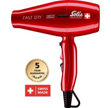 Solis Solis Fast Dry 381 Sèche-cheveux - Sèche-cheveux professionnel - Rouge