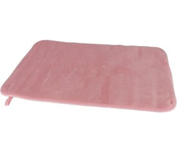 Gerim Tapis de bain à séchage rapide avec anit slip rose 40 x 60 cm rectangulaire - tapis pour la salle de bain