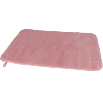 Gerim Tapis de bain à séchage rapide avec anit slip rose 40 x 60 cm rectangulaire - tapis pour la salle de bain