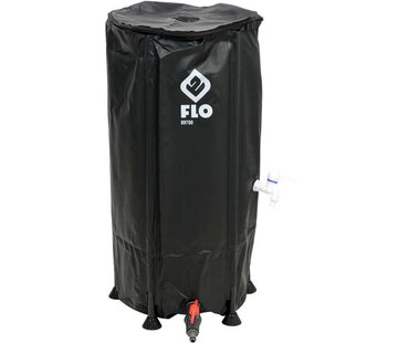 FLO FLO Récuperateur d'eau - Réservoir d'eau de pluie pliable - 100L - PVC - 40 x 40 x 78 cm