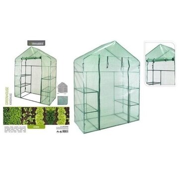 Pro Garden Serre de jardin Pro Garden - pour légumes et plantes -143 x 73 x 195 cm - 2 étagères - Vert