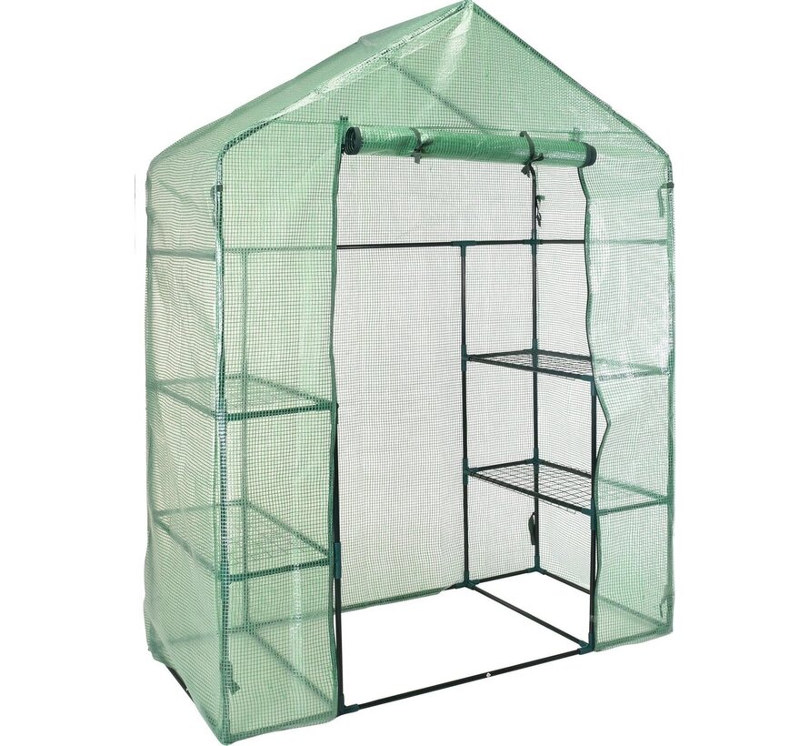 Serre de jardin Pro Garden - pour légumes et plantes -143 x 73 x 195 cm - 2 étagères - Vert