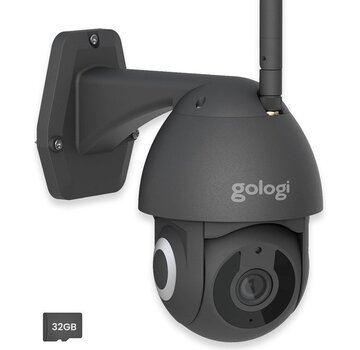 Gologi Caméra surveillance Wifi Extérieure Gologi Superior -  vision nocturne - Caméra de sécurité - 3MP - Avec wifi et application - Noir