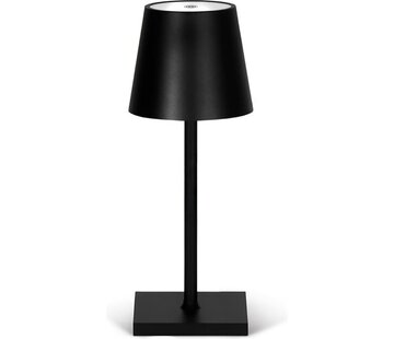 Goliving Goliving Lampe de table rechargeable - Sans fil et dimmable - Lampe tactile moderne - Lampe de nuit pour chambre à coucher - 26 cm - Noir
