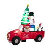 Coast Coast Camion de Noël gonflable avec le Père Noël - 240 x 120 x 240 cm - décoration de Noël - coloré