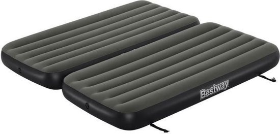 Bestway 3-in-1 Airbed - Connect - Black - 188x99cm - PVC/Polyester - Lit gonflable 1 personne, 2 personnes et 2 lits - Tritech Material - I-Beam Construction