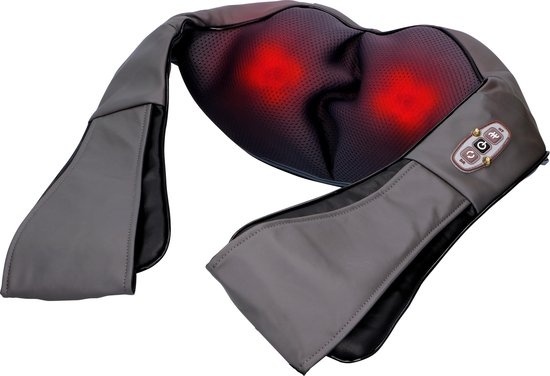 Coussin de massage shiatsu électrique Grundig - Appareil de massage pour la nuque - 8 boutons de massage - Fonction chaleur