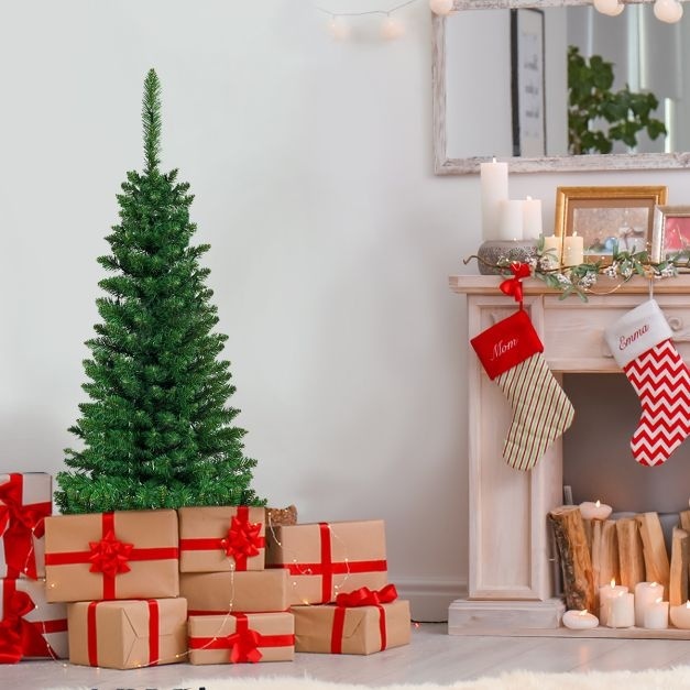Sapin de Noël artificiel Coast avec 226 branches et 150 lumières LED colorées 135 cm