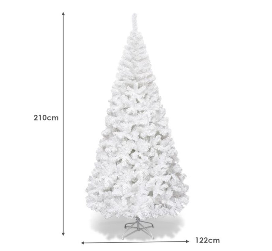 Coast Sapin de Noël Artificiel Sapin de Noël avec pied en métal 150-240 cm blanc