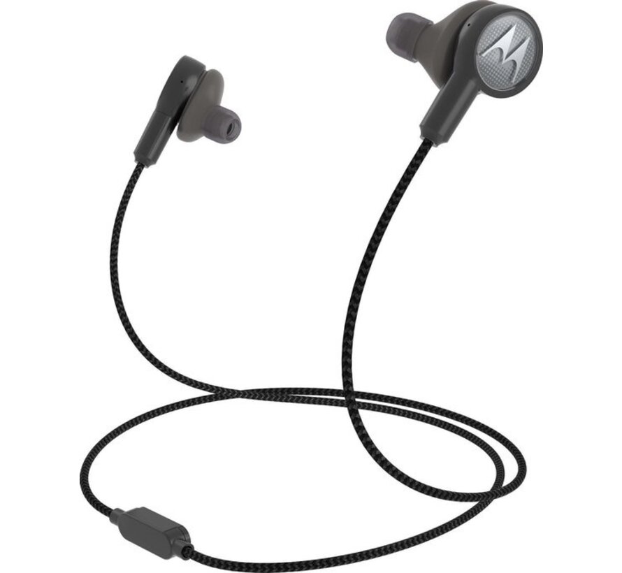 Motorola Earbuds Tech 3 - Ecouteurs - 3-en-1 - Sans fil - Sportloop - Plug in - 18 heures d'autonomie - IPX5 - Noir