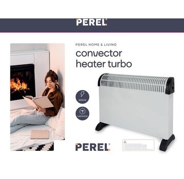 Perel Perel Convecteur, intérieur, trois niveaux de chaleur, ventilateur turbo, 2000 W