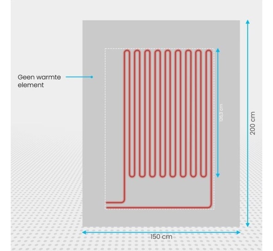 Couverture électrique Auronic - Couverture chauffante - 9 niveaux de chaleur - 2 personnes - 200x150 - Gris clair