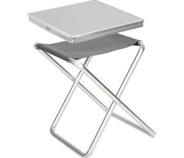 NordFalk NordFalk 2-in-1 table et chaise de camping 40x40 cm - table / chaise de camping pliante - aluminium