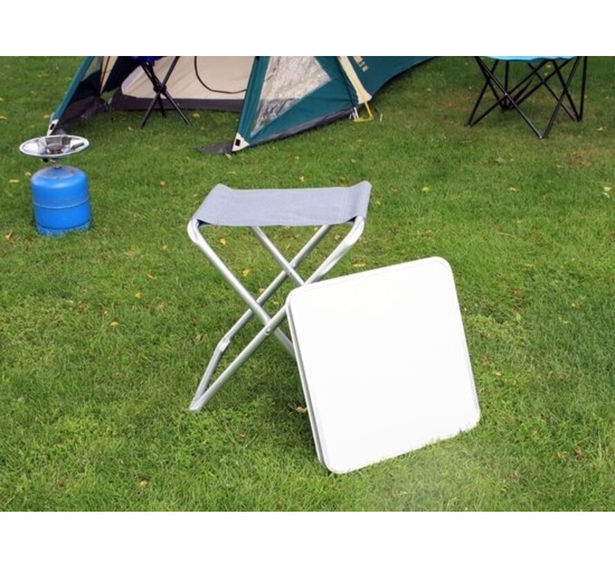 NordFalk 2-in-1 table et chaise de camping 40x40 cm - table / chaise de camping pliante - aluminium