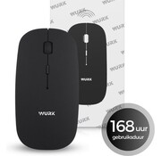 Wurk Wurk Wireless Mouse - Rechargeable - Bluetooth 4.0 - 2.4GHz - USB - Sans fil - Souris d'ordinateur - Ordinateur portable - PC - Noir