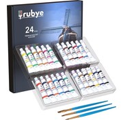 Rubye® Rubye® Acrylic Painting - Peinture - Pinceaux - Hobby and Creative - Painting by Number - 22ML Tubes - 24 Couleurs
