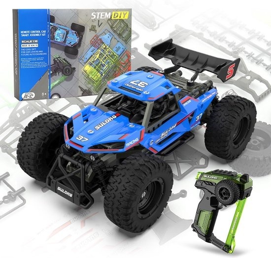 Fuegobird 1?18 avec télécommande RC DIY toy car - 2.4G - monture - bleu
