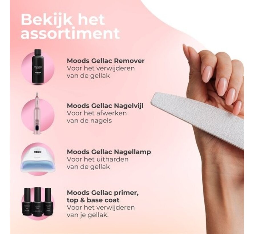 Vernis à ongles en gel - Moods Gellac - Ensemble de 6 pièces - 8ML - Kit de démarrage - Édition Nude - Ongles - Kit de démarrage de vernis en gel