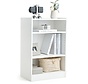 Coast Bookcase Standing Rack with 3 Compartments Shelf with Adjustable Shelves 30 x 50 x 75 cm White